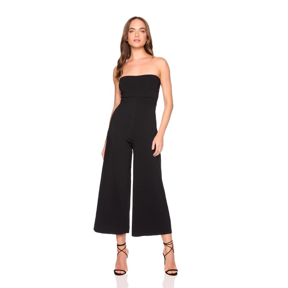 ✨ Susana Monaco Aimee Black Strapless Jumpsuit – NWT – Size M ✨